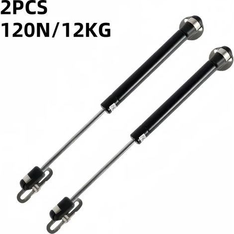 (Noir 12 kg x 2) Charnières à gaz pour armoire, âme en cuivre, support de levage de porte, quincaillerie pour portes de placards de cuisine (1/5)