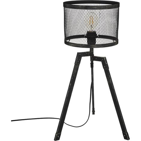 Lampe trépied métal noir Noah Atmosphera (1/4)