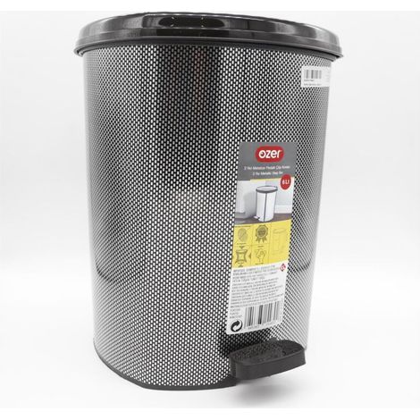 Poubelle à pédale 6 litres pour salle de bain, grande et originale, avec couvercle et ouverture au pied, idéale pour la cuisine, le salon et la chambre - RAPANDA (1/5)