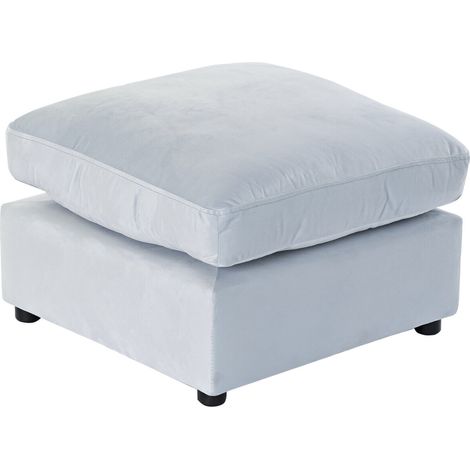 DKD Home Decor Repose pied Bois Polyester Bleu ciel 55 cm (1/3)