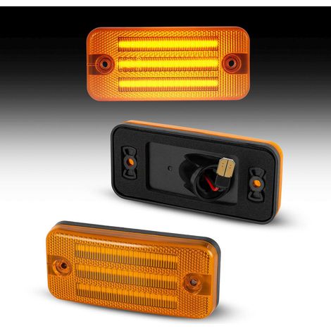 KIT LUCI DI POSIZIONE LATERALE A LED COMPATIBILE CON per Fiat  Ciroen  Peugeot  Iveco , VETRO GIALLO (1/5)