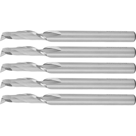 5 Stück Spiral-Schaftfräser, einschneidig, Gravierfräser aus HSS, 8x30x100x8