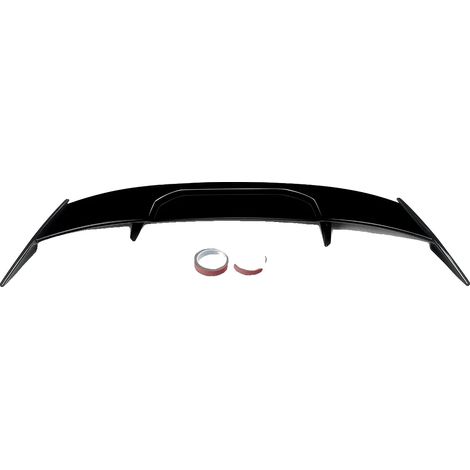 Spoiler trasero, instalación en el techo trasero, diseño aerodinámico, negro brillante. (1/2)