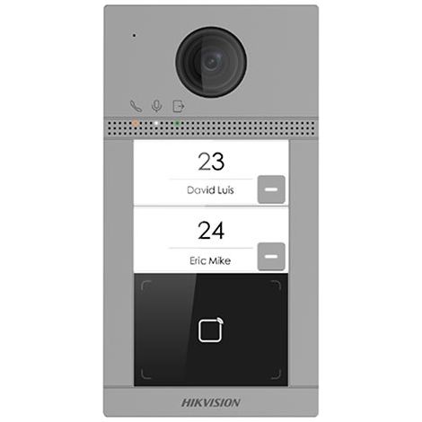 Interphone vidéo WiFi/IP 2 boutons – Hikvision DSKV8213WME1 – Caméra HD 2 Mpx – Lecteur MIFARE – Étanche IP65 – Alimentation PoE (1/5)