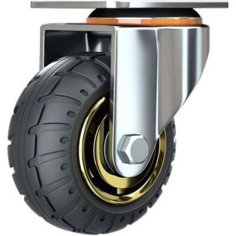 BARKBUSTERS Roulette,Roues Universelles En Caoutchouc - Roues De Remplacement De Chariot, Roulettes à Plaque Pivotante, Roues Plates En Caoutchouc, Roues En Cao-1pcs(Size:3\\ (1/4)