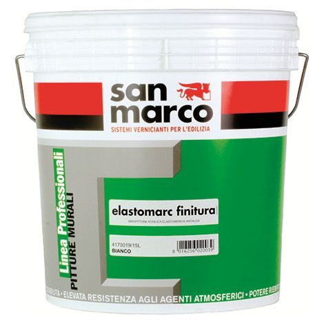 Idropittura acrilica elastomerica antialga elastomarc bianca lt 15