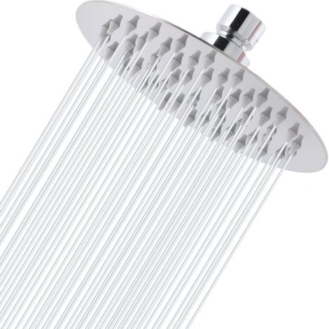 Regenbrause 15cm Edelstahl Hochdruck Duschkopf mit Kugelgelenk Chrom (1/5)