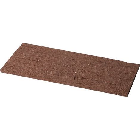 - Dalle de jardin japonaise - marron châtaigne - caoutchouc - traverse - H1,7 x 60 x 25 cm (1/3)