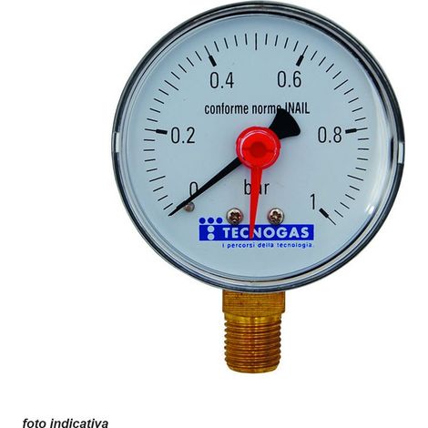 Manometro per acqua 0 ÷ 4 bar ø 63 mm con attacco 1/4" radiale - conforme alla norma UNI EN 837-1 00000R01581 (1/2)