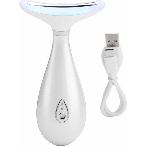 Appareil de Photothérapie pour le Cou - Anti-Âge, Réduction des Rides et Massage Lumineux (Blanc) (1/5)