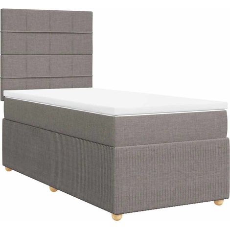 Maison Exclusive - Boxspringbett mit Matratze Taupe 80x200 cm Sto
