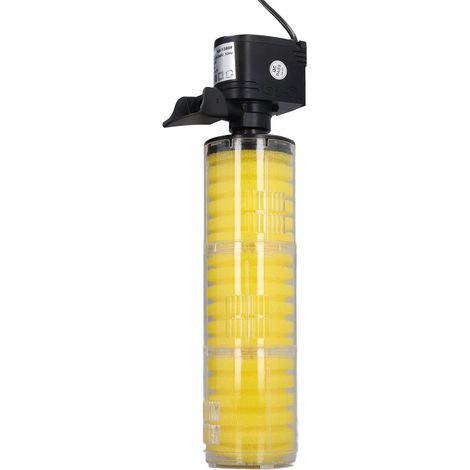 Filtre submersible pour aquarium 25 W, débit interne 1800 L/h, 3 étapes de filtration par éponge, avec pompe à eau, pour aquarium de 100 cm, prise UE 220 V (1/5)