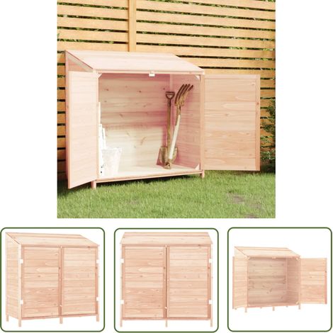 The Living Store Remise de jardin 102x52x112 cm Bois de sapin solide - Abris De Jardin - Abri De Jardin Bois - Remise De Jardin - Cabane De Jardin - Rangement Exterieur (1/6)