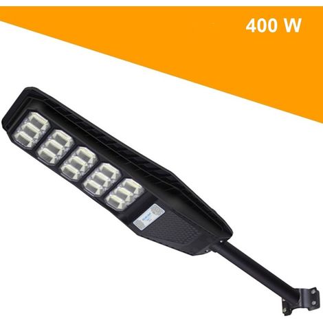 TrAdE Shop Traesio - Lampione Stradale Luce Energia Solare Led 400watt Sensore Pir Staffa Telecomando -