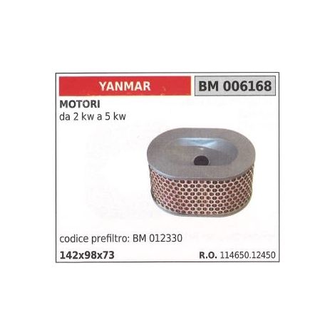 Filtro aria YANMAR per motore da 2 Kw a 5 Kw 006168