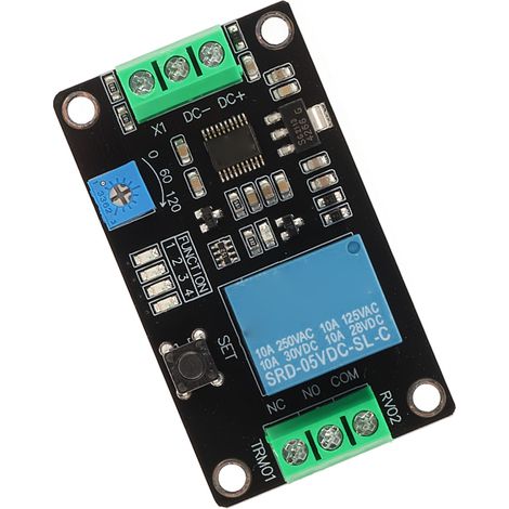 Module de relais temporisé à déconnexion et fermeture temporisées, interrupteur temporisé autobloquant pour commande industrielle 5 V CC (1/5)