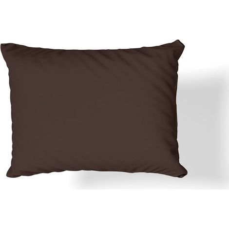 Taie d'oreiller en jersey marron 50x60