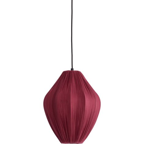 Light & Living - lámpara colgante - Verita - rojo - textil - Ø