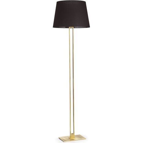 Lámpara de pie CLASSICAL E27 60 W Algodón negro Oro (1/3)
