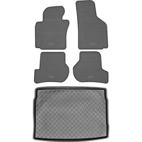 Ensemble de tapis de sol en caoutchouc pour Volkswagen Golf V Hatchback (2003-2009) + tapis de coffre (1/5)