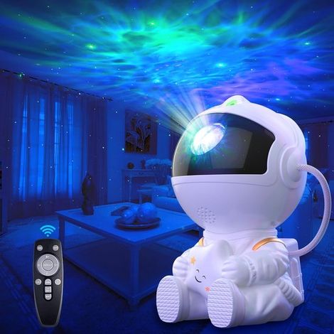 Proyector de cielo estrellado de astronauta，proyector de cielo estrellado LED con control remoto，8 modos de nebulosa，rotación de 360° (1/5)