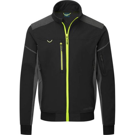 Cazadora Softshell en tejido Ripstop cortavientos EV4 (3 capas) PORTWEST EV464 M Negro