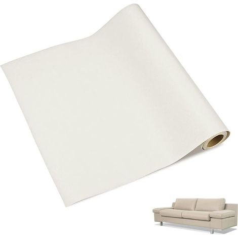 Patch réparation cuir blanc 35 x 137 cm pour canapés, sièges auto et meubles – kit de retouche professionnel (1/5)