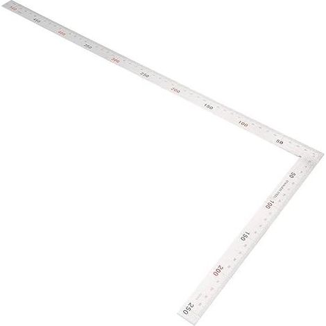 Règle Carrée En Forme De L, Carrée En Forme De L De 90 Degrés Règle, Règle Carré En Acier, Inoxydable Équerre Menuisier Outil, Pour Ingénieur, Menuisier Et Artisans 250 x 500 (1/5)