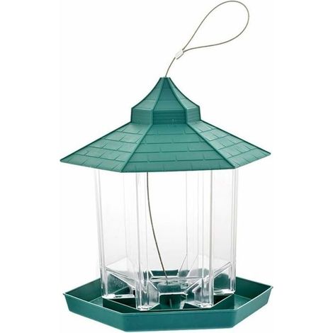 Mangeoire à Oiseaux, Suspendu à mangeoire à Oiseaux Sauvages en Plein air Contenant des Aliments pour Oiseaux (1/4)