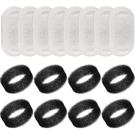 Filtri per fontanelle per gatti, 16 pezzi filtri di ricambio per fontanelle per gatti e cani, filtro a carbone attivo per fontanelle per gatti in acciaio inossidabile da 3,2 l (8 + 8 pezzi) (1/5)