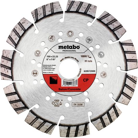 Metabo Diamanttrennscheibe 150x22,23mm, CP, Beton professional (1/3)