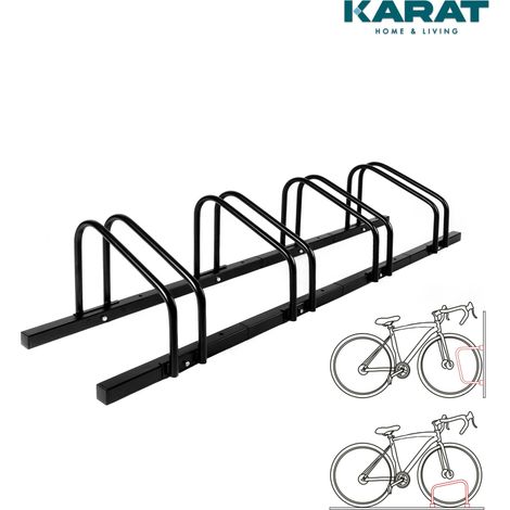 Fahrradständer Linus Zur Boden- oder Wandmontage Schwarz Für 4 Fahrräder