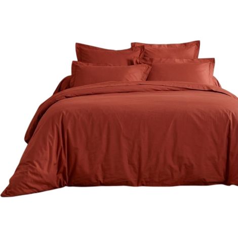 Housse de couette 220 x 240 cm Line terracotta