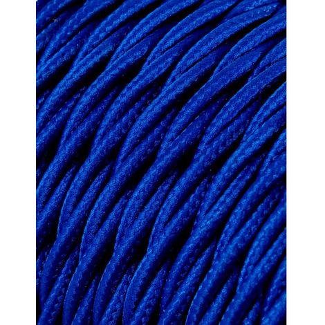Carrete cable textil trenzado h03vv-f 2 x 0,75 mm² azul, 25 m (1/3)