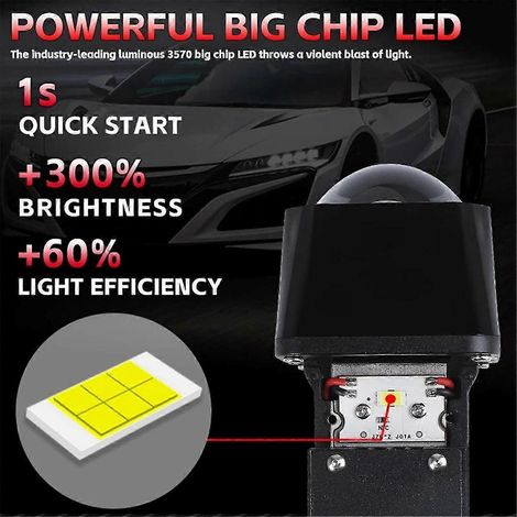 Lente Matrix Bi-Led de 1,5 pulgadas, luz alta y baja, faro LED para coche y motocicleta, lente proyector 6000K Universal
