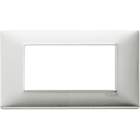 VIMAR - 14654.81 Placca 4M alluminio spazzolato