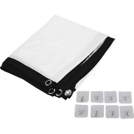 Écran de projection HD 60-100 pouces 16:9, rideaux de projection portables pour films 3D (100 pouces) (1/5)