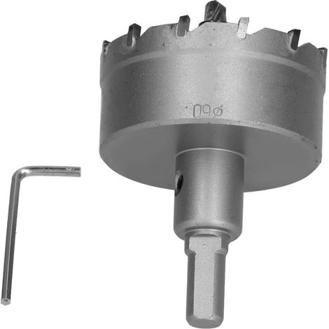 Scie cloche carbure 60mm TCT pour métal inoxydable, trépan robuste perceuse acier plaque (1/5)