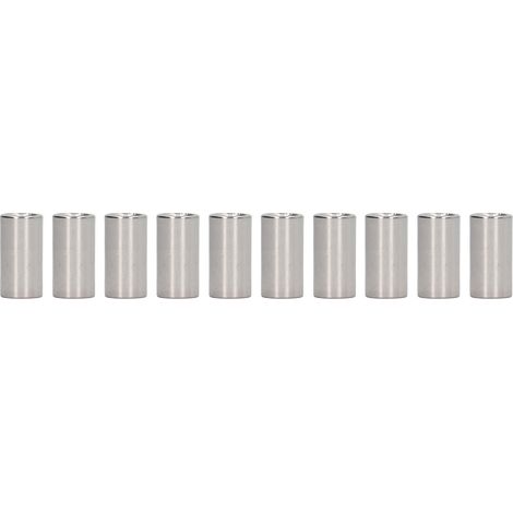 Écrous-raccord ronds M12 inox A2 - Lot de 10 connecteurs de tige filetée femelle (1/5)