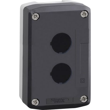 Schneider Electric XALD02 XALD02 Leergehäuse 2 Einbaustellen unbeschriftet Dunkelgrau, Hellgrau 1 S