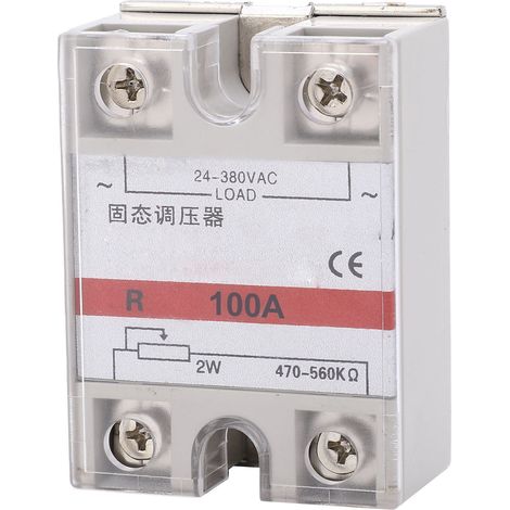 Régulateur de tension statique 100A SSVR, ajustement de tension alternative 24-380VAC, potentiomètre de régulation pour variateur de puissance (1/5)