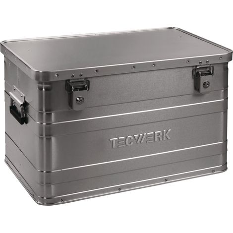 Caja de aluminio L595xB390xH380mm 70l con cierre plegable y cerradura de cilindro TECWERK (1/2)
