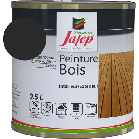 Peinture bois gris anthracite Jafep 0,5 L
