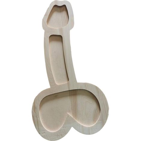 Originelles Serviertablett aus Holz, einzigartig geformtes Serviertablett für Partys, Zuhause und Dekoration (1/5)