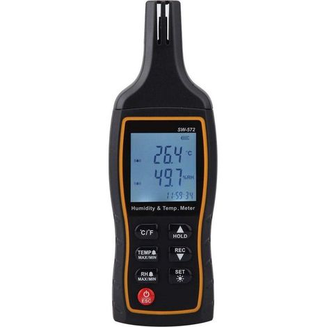 Digitales Temperatur und Feuchtigkeitsmessgerät SW572 Psychrometer Thermo-Hygrometer mit LCD-Display Hygrometer Digitales Temperaturthermometer (1/5)