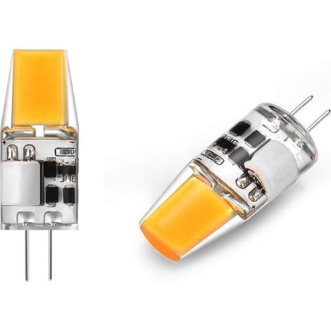 Ampoules LED G4 4W – Lot de 5 culot deux broches 12V AC/DC, lumière blanc chaud 3000K pour plafond, comptoir et jardin (1/5)