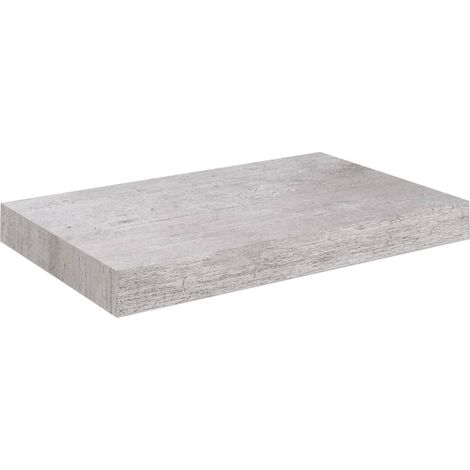 Étagère murale flottante Gris béton 23x23,5x3,8 MDF (1/5)