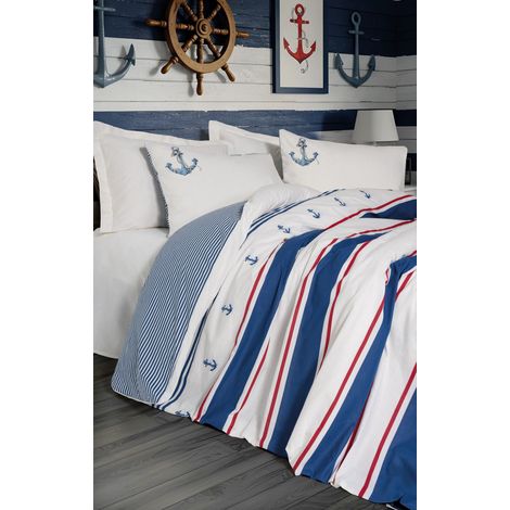 Funda nórdica, funda nórdica, ropa de cama Set 100% Algodón Ecru (1/2)