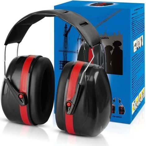 Casque anti bruit pliable réglable – Réduction sonore 34dB – Protection auditive pour chantiers – Confort avec bandeau rembourré (1/5)