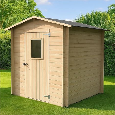 Casetta in legno 2x2 Wanda - Box Capanno per Attrezzi Con Porta E Finestra 198x198 cm (1/5)